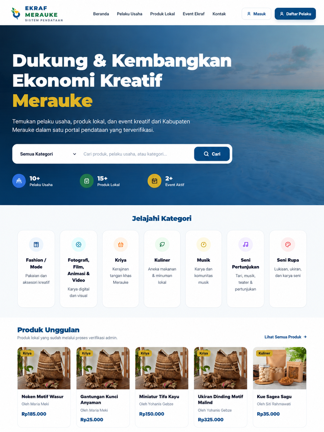 Preview of Creative Economy Data & Directory Platform